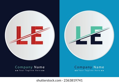 LE Letter Logo Template Illustration Design.