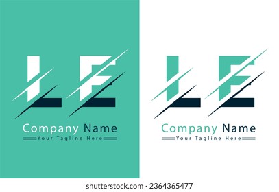 LE Letter Logo Vector Design Template Elements