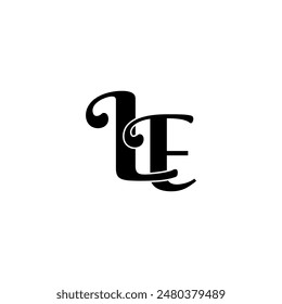 LE letter monogram typography logo