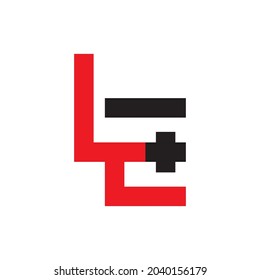 Letra LE con vector de diseño de logotipo más