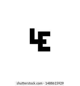 le letter vector logo. l e vector logo