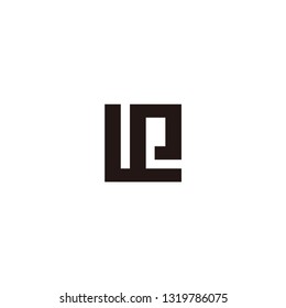 le letter vector logo. lp letter vector logo