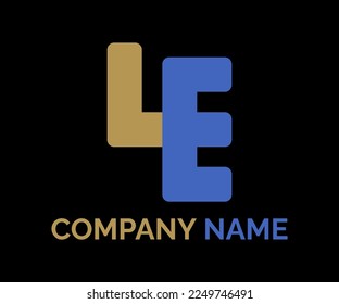 LE Logo Design. Minimalist Letter LE Logo Design. Creative LE Anfangsbuchstaben Monogram Business Logo Design Vektorvorlage. Logo für den Anfangsbuchstaben. 