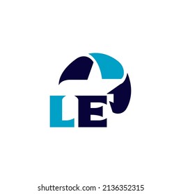 LE logo design. LE Professional letter logo design.
