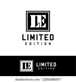 LE Logo Design Vector, creative L and E letter vector