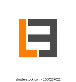 LE logo design vector sign