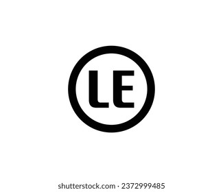 LE Logo design vector template