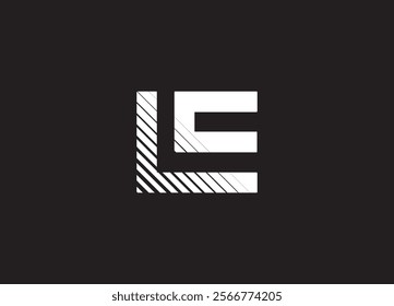 LE logo desing and monogram logo
