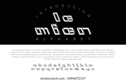 Le Mien alphabet letters font for logo