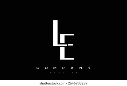 LE Modern Initials Logo Design. Branding logo with stylized initials showcasing bold design and modern aesthetic. Ideal for professional business branding or creative projects focusing on minimalistic