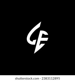 LE monogram esport logo design with cool shape concept in vector