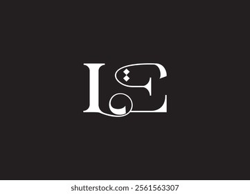 LE monogram logo design and company logo