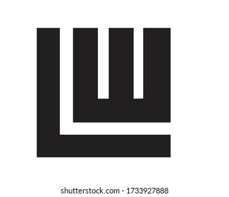 l+e monogram logo designs with black and white backgrounds