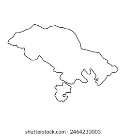 Le Mont Dore commune map, administrative division of New Caledonia. Vector illustration.