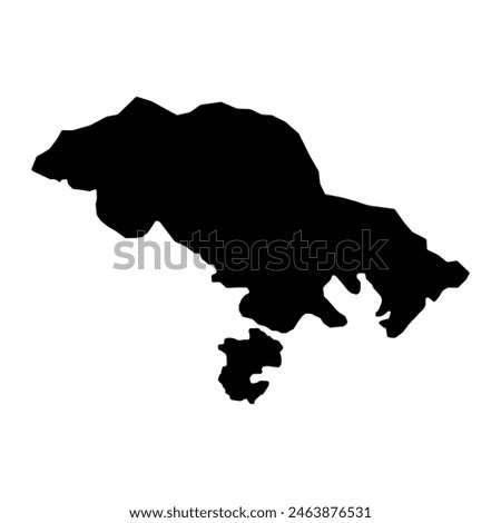 Le Mont Dore commune map, administrative division of New Caledonia. Vector illustration.