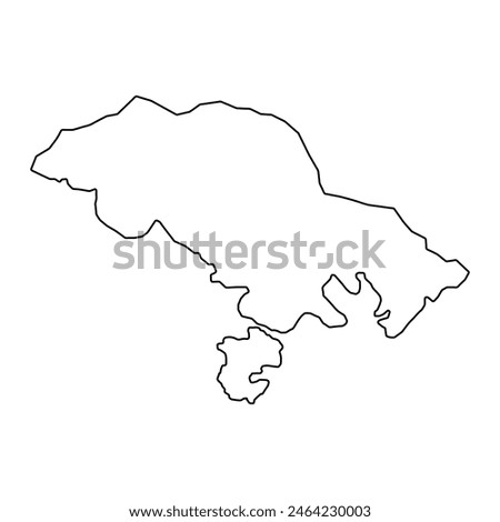 Le Mont Dore commune map, administrative division of New Caledonia. Vector illustration.