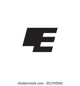 LE negative space letter logo