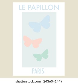 
Le Papillon Paris Kunstdruck Poster Design