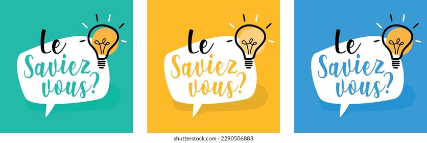 Le saviez-vous ?, Did you know? " in French language