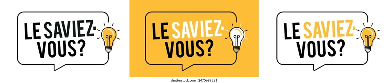 Le saviez-vous ?, Did you know? in French