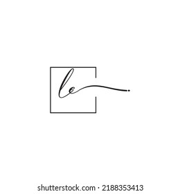 LE siganture logo concept in high quality professional design that will print well across any print media