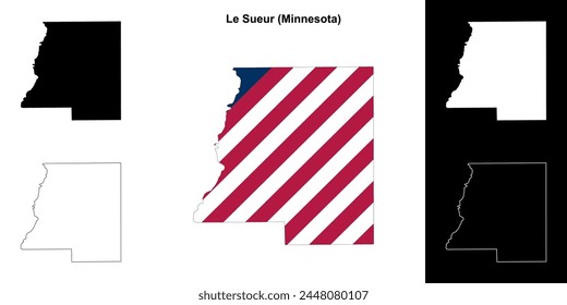 Le Sueur County (Minnesota) outline map set