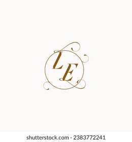 LE uniquely wedding logo symbol of your marriage and you can use it on your wedding stationary