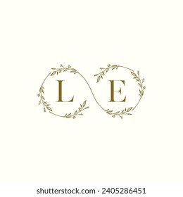 LE wedding infinity in elegant monogram with high quality professional design that will print well
