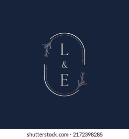 LE wedding initial logo letters in high quality professional design that will print well across any print media