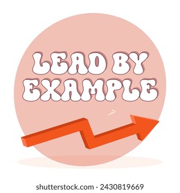 Lead By Example, concept vector illustration