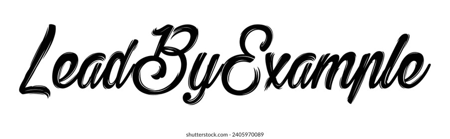 lead by example text on white background.
