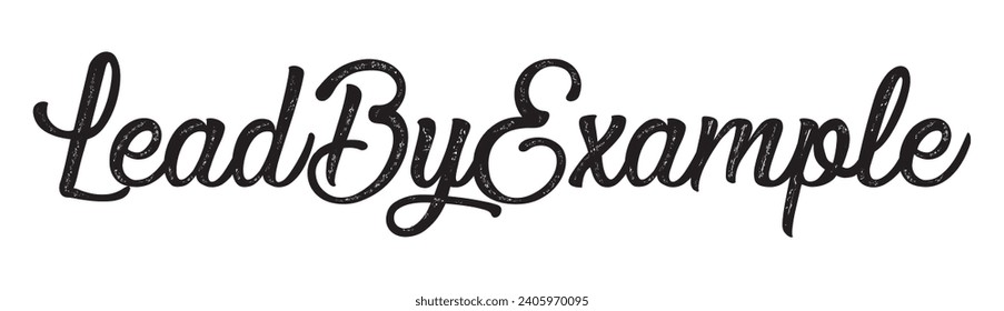 lead by example text on white background.