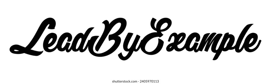 lead by example text on white background.