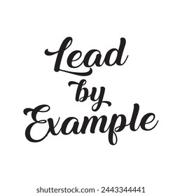lead by example text on white background.
