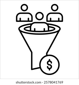 Lead Conversion Icon Element For Design