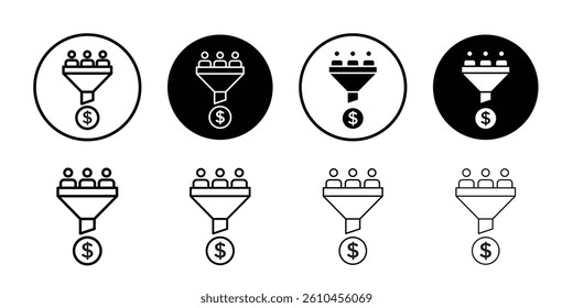 Lead conversion icon logo set vector