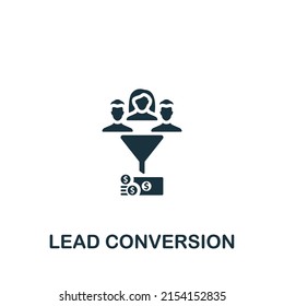 Lead Conversion icon. Monochrome simple Digital Marketing icon for templates, web design and infographics