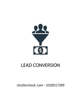 Lead conversion icon. Simple element illustration. Lead conversion symbol design from Social Media Marketing collection. Can be used in web and mobile.