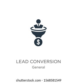 Lead conversion icon vector. Trendy flat lead conversion icon from general collection isolated on white background. Vector illustration can be used for web and mobile graphic design, logo, eps10