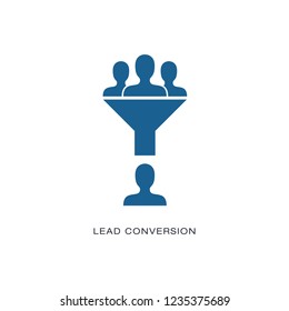 lead conversion icon vetor logo template