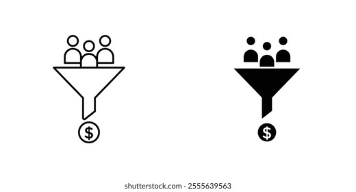 Lead conversion icons for app and websites.