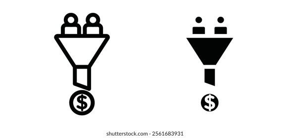 Lead conversion icons for web ui designs