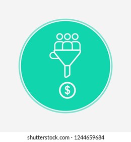 Lead conversion vector icon sign symbol