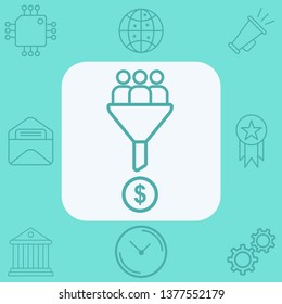 Lead conversion vector icon sign symbol
