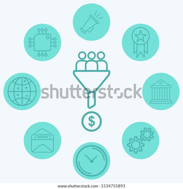 Lead Conversion Vector Icon Sign Symbol Stock Vector (Royalty Free ...