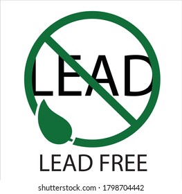 lead free icon vector art 