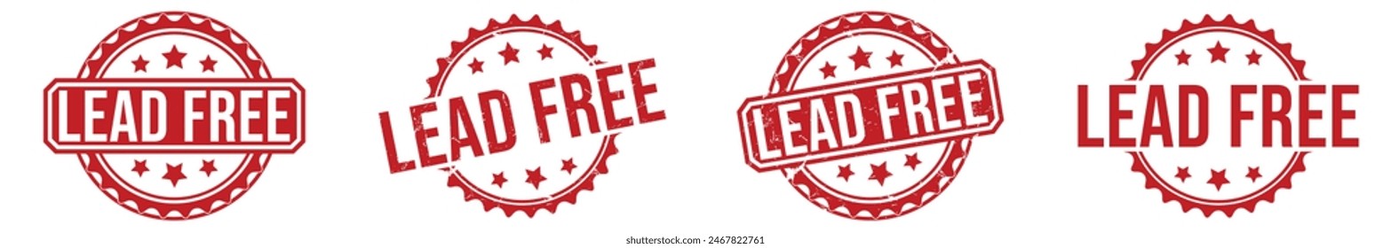 Lead Free rubber stamp vector illustration on white background