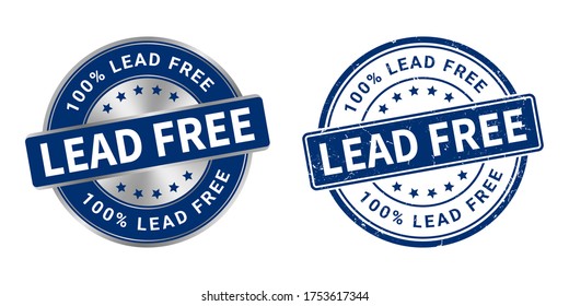 Lead free vector label and stamp svg