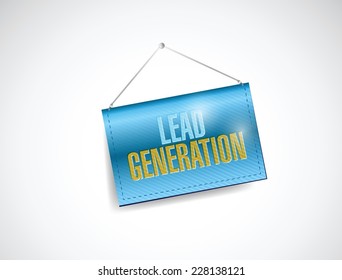 lead generation banner illustration design over a white background