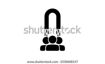 lead generation, black isolated silhouette 